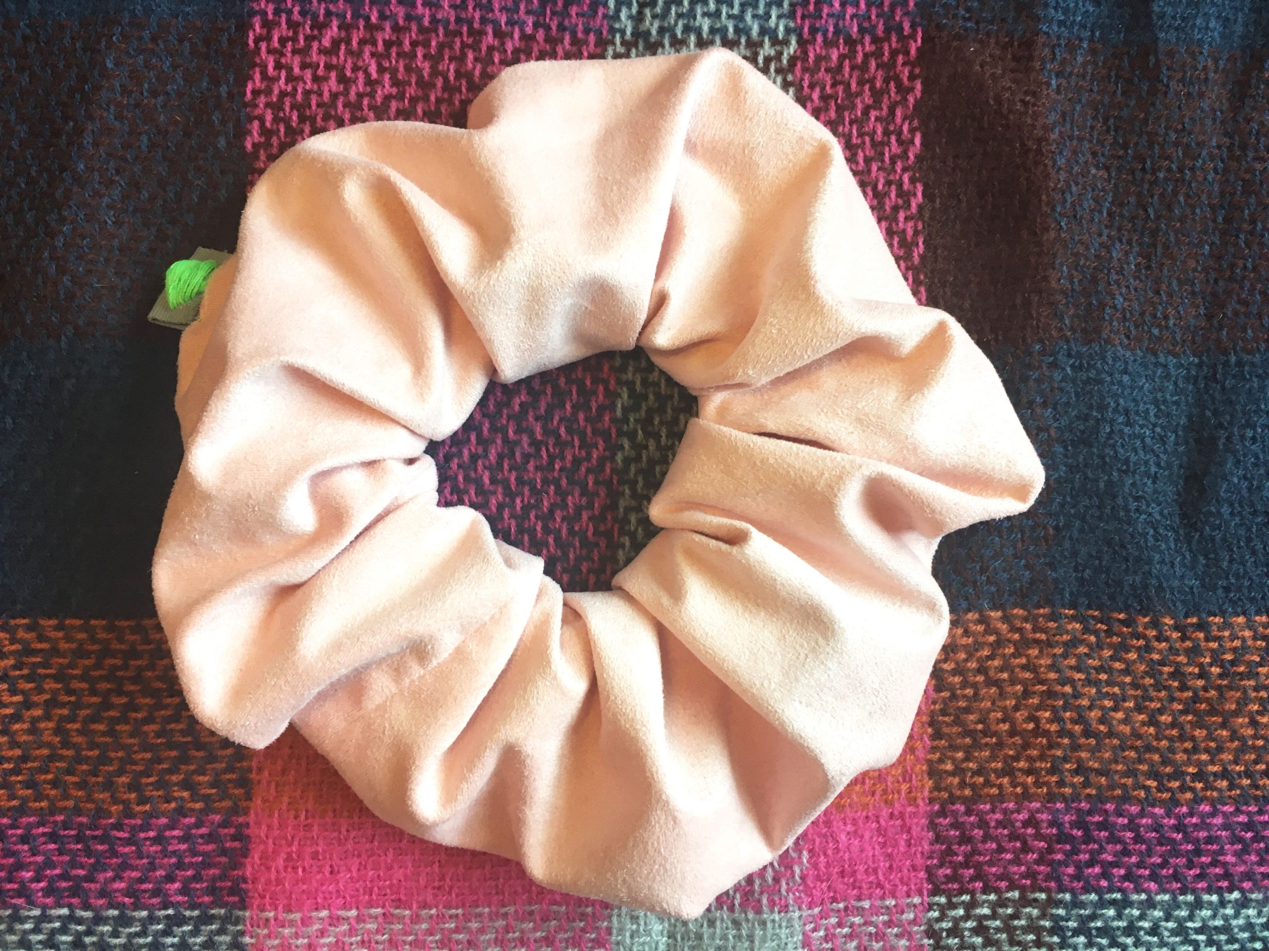 light blush microsuede scrunchie