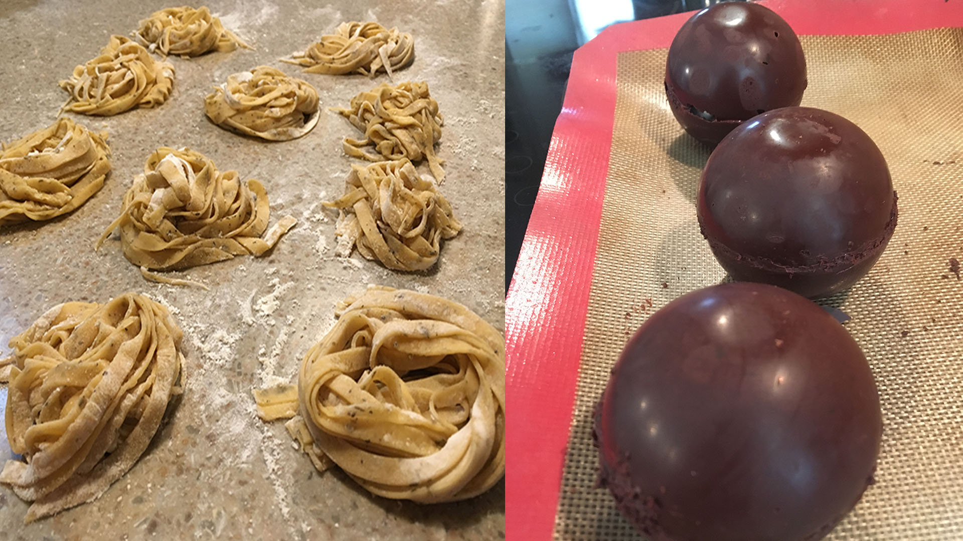 noodles and chocolate bombs